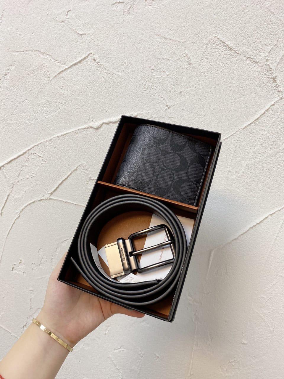 Coach wallet and belt set Clearance