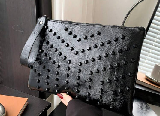 “Get Rigged Rivet Inlay Handbag”
